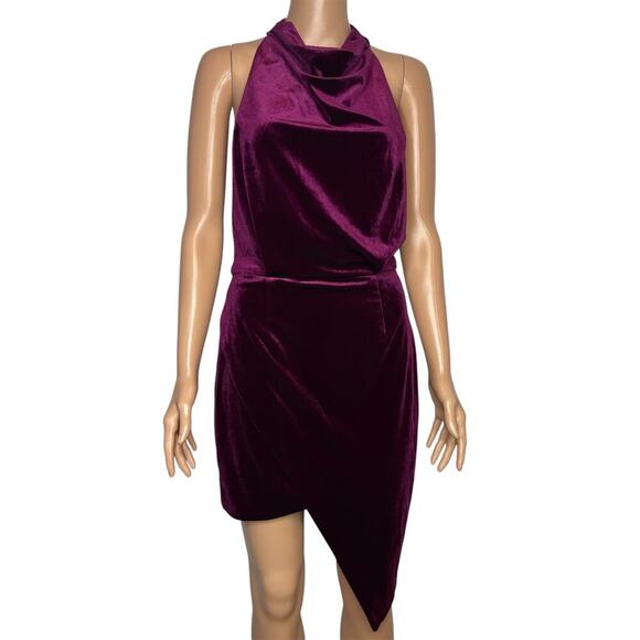 ELLIATT Revolve Camo Velvet Mini Dress Size Small burgundy - Picture 3 of 7